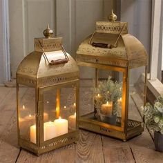 Faroles de latón pulido dorado con detalles exquisitos para un toque de decoración Premium al mejor precio - Product Image 6