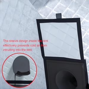 Foerstine Cube d'isolation étanche tente <span class=keywords><strong>de</strong></span> pêche sur glace d'hiver tente <span class=keywords><strong>de</strong></span> sauna portable avec trou <span class=keywords><strong>de</strong></span> cheminée 2-4 personnes tente d'hiver - Product Image 5