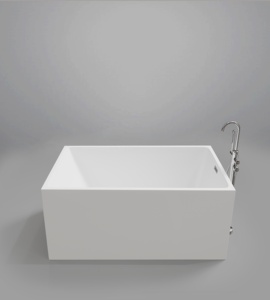 1100/1200/1300mm nhỏ bồn tắm freestanding Acrylic ngâm vuông với Chrome cống ống cupc chứng nhận - Product Image 5