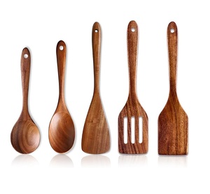 High Quality Walnut <b>Cooking</b> <b>Utensils</b> Set 5pcs <b>Wooden</b> Spatula Set Solid Spoon Kitchen <b>Cooking</b> Tools <b>Utensils</b> . - Product Image 3