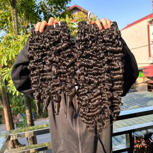 Sample Order Burmese Curly Hair Bundles Raw Vietnamese One Single Donor Unprocessed Cuticle Aligned Burmese Curly Hair Bundles - Product Image 1