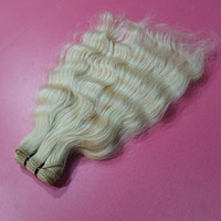 Extensions de cheveux humains vierges Remy indiens blonds 613 ondulés, double trame, pointes pleines, couleur claire, qualité 10A