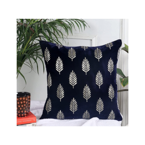 Luxury 18x18in 100% Cotton Embroidered Herringbone <b>Cushion</b> Dyed With Eco Pigments For Bulk Wholesale Fast Shipping & Custom Logo - Product Image 4