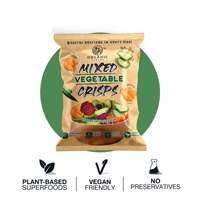 Chips Semiblandos de Vegetales Mixtos Salados Horneados Organic Fields 50g, Bajos en Sodio, Snack Saludable