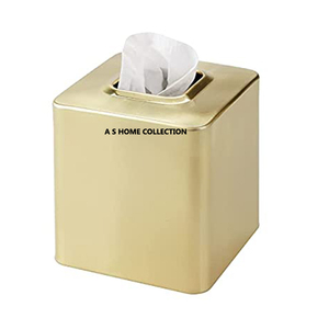 Caja de Pañuelos Clásica para Hogar, Hotel, Restaurante, Color Dorado, Diseño Floral, Decoración de Mesa de Metal y Accesorios - Product Image 2