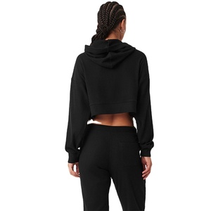 Women's 2025 Loose Casual Hooded Yoga Activewear Unisex Threaded Gym Workout Sweatsuit Plus Size XL Fleece Streetwear <b>Tracksuit</b> - Product Image 3