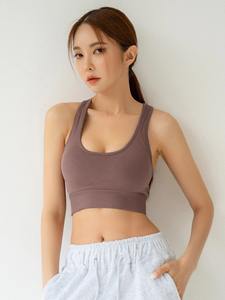 Haute qualité séchage rapide respirant femmes soutien-gorge de sport sans couture Yoga haut vente chaude grande taille Spandex Polyester Sexy dos nu - Product Image 5