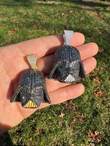 Serie 4, colgante de moda para mujer, edición limitada, máscara de estrella de moissanita, oro de 18 quilates y acero chapado en plata 925, joyería encantadora - Product Image 4