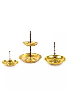 Cake Stand 2 <b>Tier</b> for Home Hotel Restaurant Kitchenware Fruits Serving <b>Trays</b> Gold Plating Modern Design Cake Stand with Hammered - Product Image 2