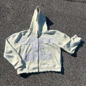 Vêtement d'hiver sur mesure pour hommes, coupe ample, broderie délavée, sweat à capuche zippé, polyester/coton, doublure en polaire - Product Image 6