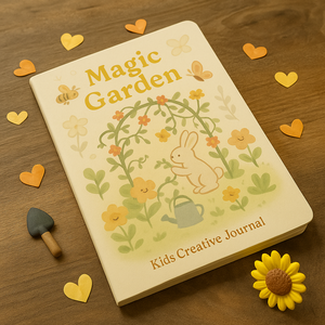 LABON giardino magico per bambini diario creativo con Bunny ape <span class=keywords><strong>farfalla</strong></span> e arco floreale per il disegno di scrittura e immaginazione - Product Image 5