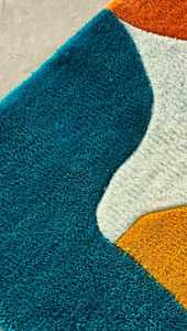 พรมปูพื้นขนแกะทอมือแบบดั้งเดิมดีไซน์ทันสมัยกำหนดขนาดและสีได้ตามต้องการสวยงาม - Product Image 3