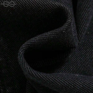 Veste en jean à rabat imprimé Expression pour garçons Fermeture à boutons Col encolure Vêtements décontractés Vestes en jean noir - Product Image 6