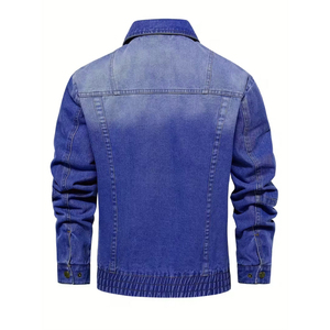 Veste en jean tendance de qualité supérieure pour la veste en jean chaude d'hiver pour hommes avec personnalisation de style vintage Veste en jean tendance - Product Image 2