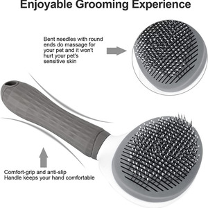 <span class=keywords><strong>Brosse</strong></span> de toilettage <span class=keywords><strong>pour</strong></span> animaux de compagnie, peigne à poils de <span class=keywords><strong>chien</strong></span>, <span class=keywords><strong>brosse</strong></span> autonettoyante - Product Image 2