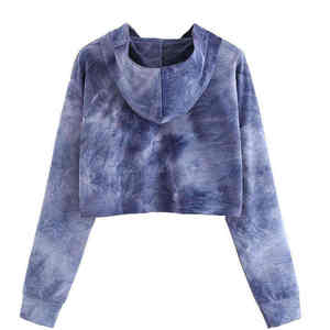 Streetwear d'hiver à logo personnalisé, sweat-shirt à capuche pour femmes, respirant, séchage rapide, crop top décontracté, couleurs personnalisées - Product Image 2