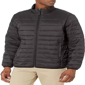 Veste bouffante d'hiver personnalisée pour hommes en gros Veste en toile à capuche en tissu de laine à col montant pour hommes OEM - Product Image 3