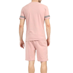 Conjunto de pantalones cortos informales de alta calidad para hombre, logotipo personalizado, conjunto de pantalones cortos transpirables de dos piezas de verano de talla grande - Product Image 6