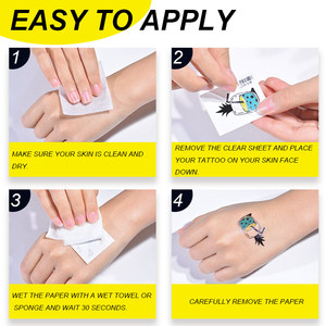Adesivi per tatuaggi temporanei con trasferimento d'acqua personalizzati con Design di prova personalizzati Tatuajes Temporales forniture - Product Image 6