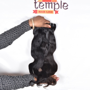Extensiones de Cabello Humano Remy de Onda Profunda, Virgen, de Templo Indio, con Cutícula Alineada, Doble Trama a Máquina, 100g, Venta al por Mayor Directa de Fábrica - Product Image 3