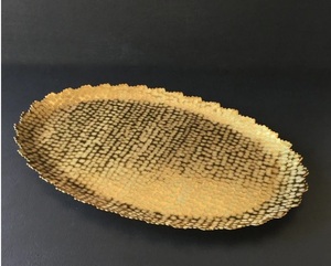 ถาดเสิร์ฟอาหารทำจากทองแดงทำจากโลหะทุบสำหรับบ้านและงานแต่งงาน - Product Image 3