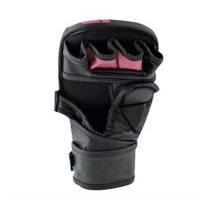 Guantes de combate MMA de diseño personalizado de alta calidad, los mejores guantes de lucha de entrenamiento de cuero negro con características elásticas al por mayor - Product Image 6