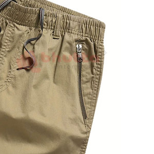 Pantalones Cortos Cargo Casuales para Hombre, Directo de Fábrica, 100% Algodón, Cierre de Cremallera, Estampado Digital Sólido, Secado Rápido, Corte Holgado de Verano - Product Image 4