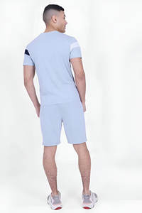Último verano Casual hombres de gran tamaño camiseta pantalones cortos conjuntos de gemelos logotipo personalizado ODM de talla grande diseño deportivo transpirable ropa de verano - Product Image 2