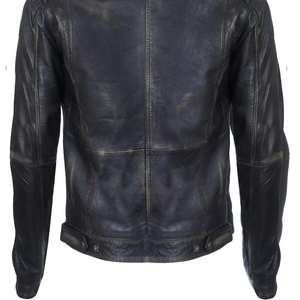 Chaqueta Bomber de Cuero Genuino Personalizada y Elegante para Hombre, Corte Ajustado, Impermeable, Transpirable, Ecológica, Resistente al Viento, Color Personalizado - Product Image 4
