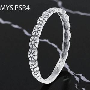 แหวนเงินแท้ 925 ดีไซน์ดอกไม้ ขัดเงา งานแฮนด์เมด สำหรับผู้หญิง ราคาขายส่ง เครื่องประดับ - Product Image 2