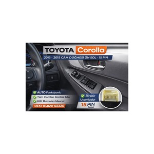 Nuevo interruptor de ventana delantera izquierda de 15 pines para Toyota Corolla 2013-2015, panel del conductor 84820-02320 - Product Image 4