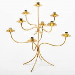 Bougeoir en métal doré de style occidental moderne Unique en fer fait à la main Design haut Options de personnalisation Décoration intérieure Occasions de Pâques - Product Image 5
