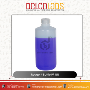 Botellas de reactivo transparentes para laboratorios de química 15ml-1000ml PP Diseño de boca estrecha Patrón redondo Botella de reactivo de vidrio de la India - Product Image 5