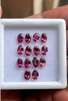 Lot de tourmalines roses naturelles, taille ovale, 6x4mm