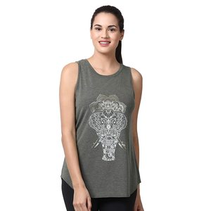 Experience Gear <b>Women's</b> <b>Black</b> Bohemian Solid Spandex/Polyester <b>Tank</b> <b>Top</b> Crew Neck Sleeveless Breathable Knitted - Product Image 6