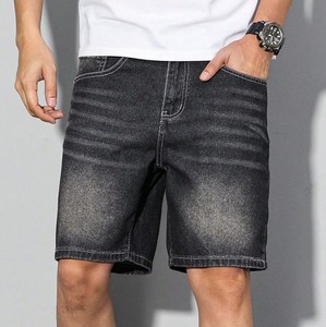 Pantalones cortos de mezclilla rectos de estilo vaquero para hombre, pantalones cortos transpirables de verano de alta calidad, desteñidos al sol para hombres, MOQ bajo, alta calidad - Product Image 1