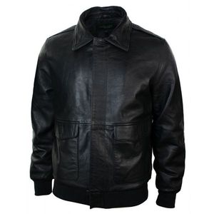 Veste en cuir pour hommes avec poches Veste à col montant durable et à bas prix Veste en cuir pour hommes Meilleur design respirant à l'arrivée - Product Image 6