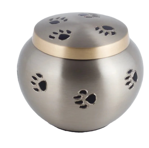 โกศเผาศพสัตว์เลี้ยงสีดำทันสมัยโกศโลหะทองเหลืองดีไซน์แตกต่างกัน - Product Image 5