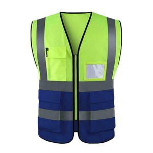 Chaleco DE SEGURIDAD reflectante de alta visibilidad con cremallera frontal y logotipo personalizable Ropa DE SEGURIDAD reflectante - Product Image 3