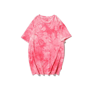 Camiseta de gran tamaño informal con estampado teñido de corbata para hombre de alta calidad con mangas cortas a la venta a precios baratos - Product Image 4