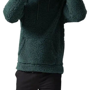 Long Sleeve Hooded Pullover <b>Men's</b> Breathable <b>Sherpa</b> Fleece Autumn Solid Sweatshirts Quick Dry Eco-Friendly Pakistan Manufacturer - Product Image 5