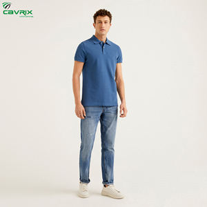 Camisas de Cuello para Hombre, Casuales, de Manga Corta, Sólidas, Bordadas, Transpirables, de Alta Calidad, con Logotipo Personalizado Impreso, Hechas en Jersey - Product Image 6