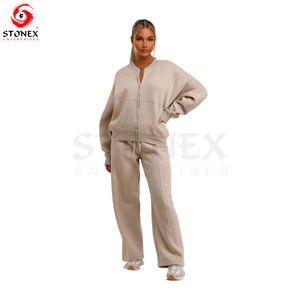 2024 nueva sudadera de otoño, conjunto de pantalones de dos piezas, chándal para correr para mujer, conjunto de sudaderas con capucha y pantalones cortos con cremallera - Product Image 4