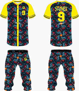 Ventes en gros d'uniformes de baseball personnalisés avec logo OEM, uniformes de baseball simples pour équipe, uniformes de baseball personnalisés pour hommes, haute qualité - Product Image 6