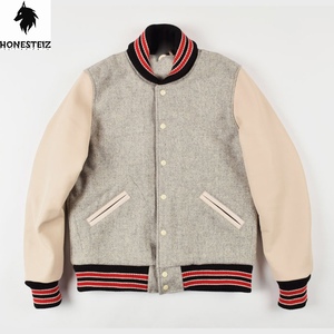 Veste universitaire en laine confortable pour hommes hiver chaud Letterman coupe-vent à prix raisonnable tissu léger - Product Image 1