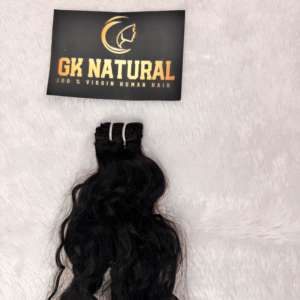 100% Real Human Hair Bundles Kinky Curly Remy Indian Hair No <b>Tangles</b> No Shedding Natural Black for Girls and women's - Product Image 2