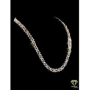 Cadena de eslabones infinitos de 12mm, cadena de eslabones cubanos helados chapados en oro de 18 quilates, Diamante de moissanita, joyería ostentosa de Hip Hop para hombres y mujeres - Product Image 3