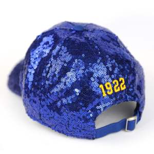 หมวกเลื่อม SGR-สีฟ้าสด | หมวก100% โพลีเอสเตอร์ซิกม่าแกมมาโรม่า | 3D ปักโลโก้ด้านหน้าและด้านหลัง | หมวกชมรมที่มีสไตล์ - Product Image 2