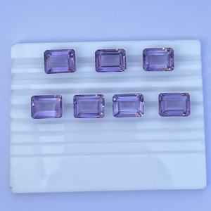 10mm 12mm 14mm pierre d'améthyste naturelle à facettes taille émeraude octogone pierre précieuse Semi précieuse en gros fabrication de bijoux anneaux pendentif - Product Image 3