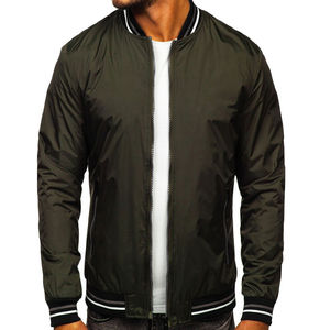 Veste bombardier imperméable de haute qualité pour hommes, Streetwear Slim Fit de couleur unie avec fermeture éclair, nouveauté 2025, automne - Product Image 1